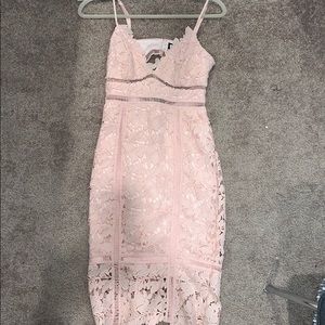 Pink floral Midi dress